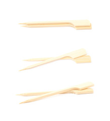 Wooden toothpicks isolated