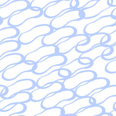 Seamless pattern from blue rings on a white background