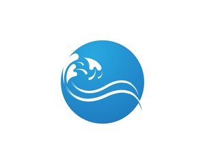 Fototapeta na wymiar Water wave splash logo template