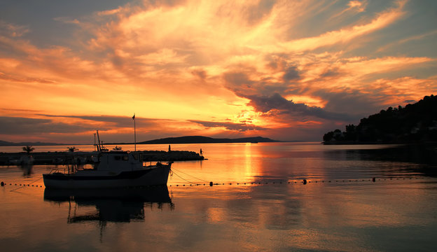 Dalmacian coast sunset