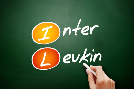 IL - interleukin acronym concept on blackboard