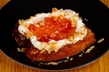 Sweet Brioche with jam