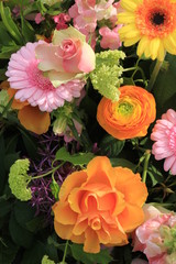 Colorful wedding flowers