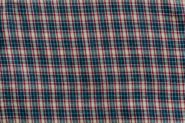 Texture of Dark Blue Gingham Fabric.