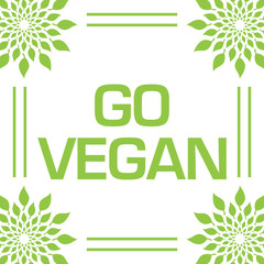Go Vegan Green Leaves Circular Frame 