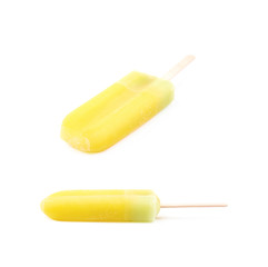 Frozen juice popsicle isolated