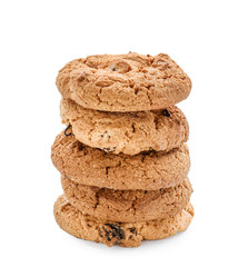 Delicious cookies on white background