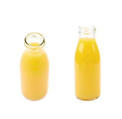 Bottle of orange juice isolated