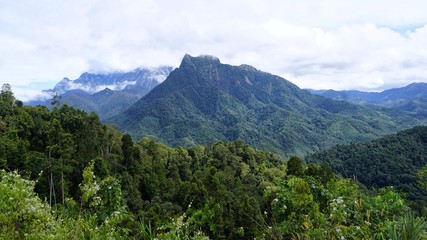 View of the Mount Nungkok located in Sabah, Malaysia.