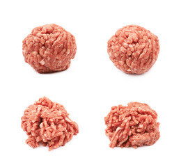 Minced beef meat isolated