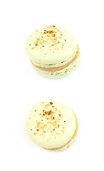 Sweet macaroon confection isolated