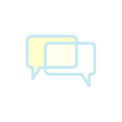 Naklejka premium Text message vector icon simple flat vector illustration for web site or mobile app