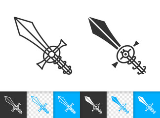 Mouse Cursor simple black line vector icon
