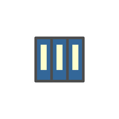 File folder icon simple flat style outline vector illustration