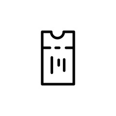 Ticket icon simple flat style outline vector illustration