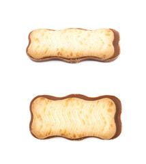 Chocolate cookie isolated