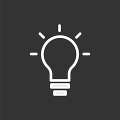 Light bulb icon with concept of idea vector illustration