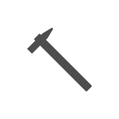 Hammer icon. Vector illustration, flat design.