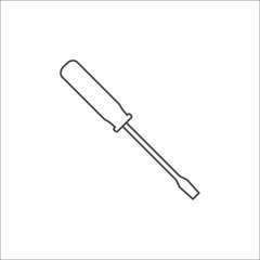 Screwdriver icon. Vector illustration, flat design.