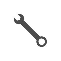 Wrench icon. Vector illustration, flat design.