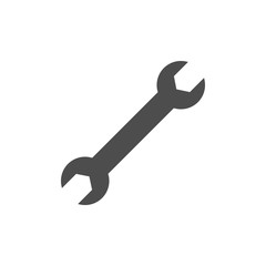 Wrench icon. Vector illustration, flat design.