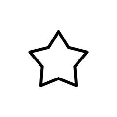 Star icon simple flat style outline vector sign