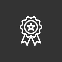 Quality vector icon badge medal flat illustration