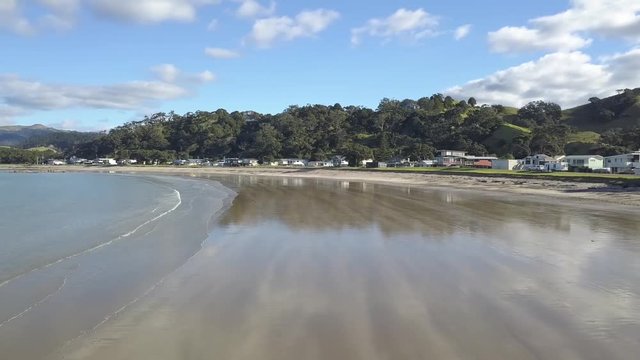 Low tide summer beach