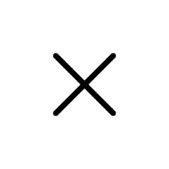 Close icon simple flat web navigation sign