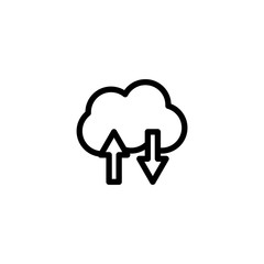 Data cloud icon. Backup and restore sign