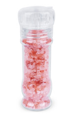 Himalayan salt on white background