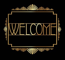 Beautiful, Stylish Art Deco Party Poster vector