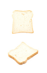 Sliced white bread isolated