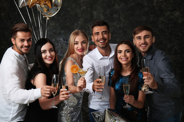 Young people at birthday party