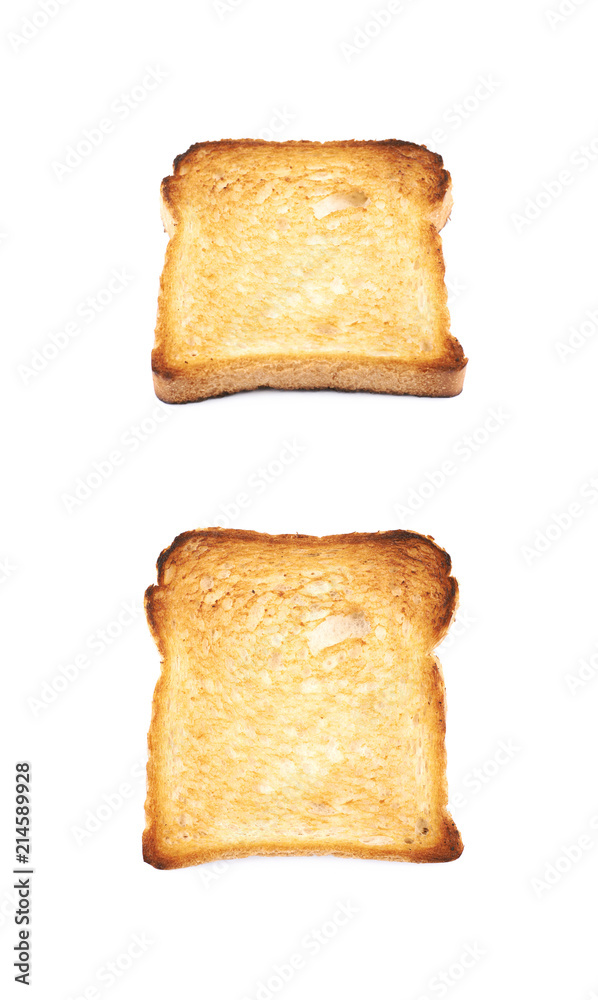 Canvas Prints Toasted white bread isolated