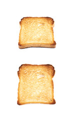 Toasted white bread isolated
