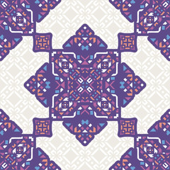Decorative hand drawn seamless pattern. Tribal ethnic ornate decoration. Moroccan, Arabic, Indian, Turkish, ornament. Vector llustration.