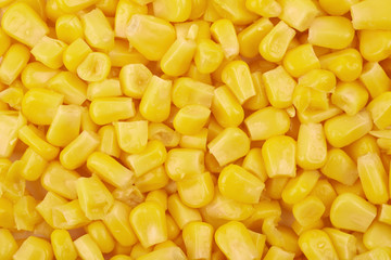 Surface coated with the canned corn