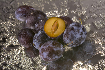 Plaumen in Nahaufnahme