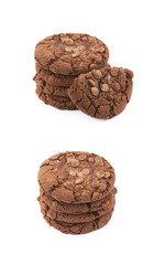 Chocolate chip cookie isolated