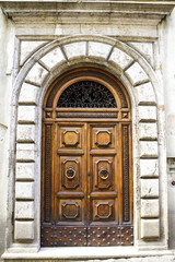 Ancient gate of an old Italian palace