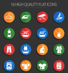 laundry 16 flat icons