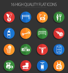 sport 16 flat icons
