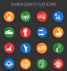 success 16 flat icons