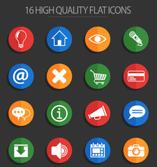 user interface 16 flat icons