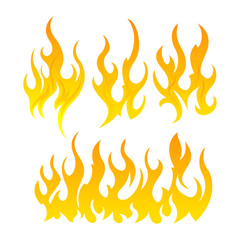 Fire icon set. Design element