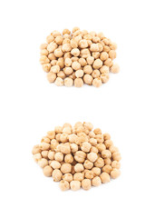 Pile of chick peas isolated