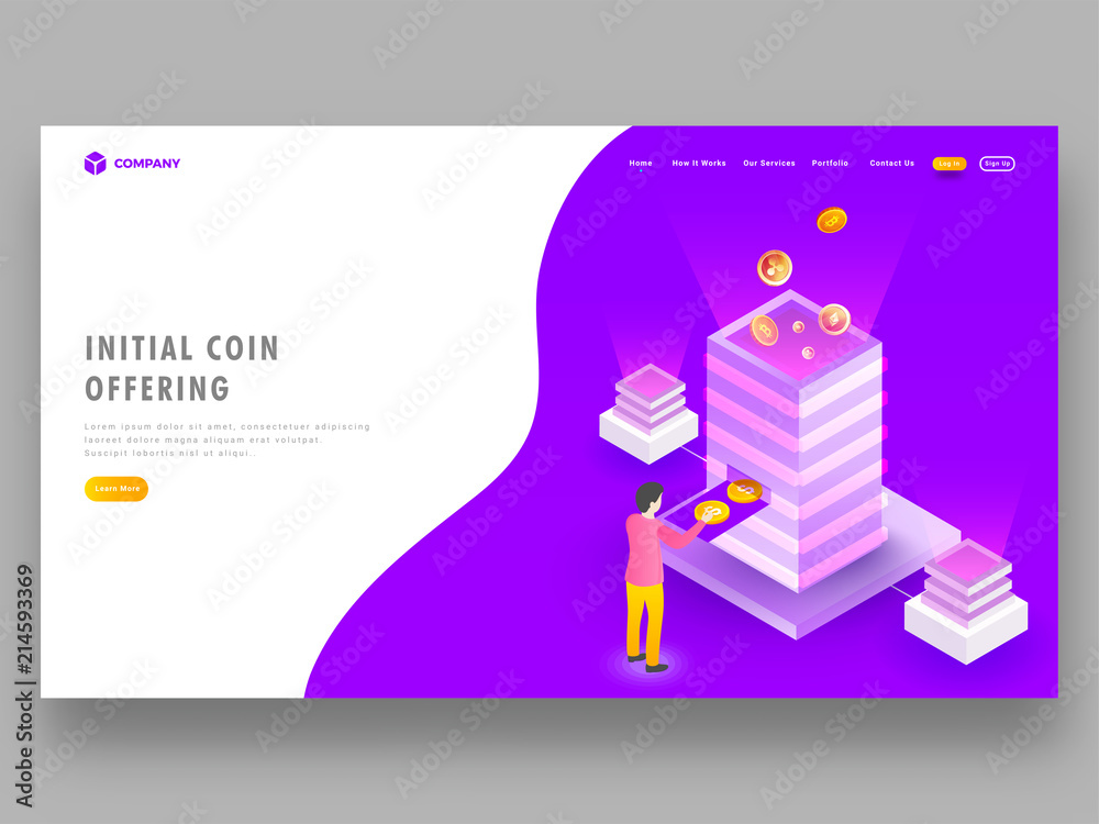 Canvas Prints virtual to real money exchange concept with isometric illustration of crypto servers and man exchang