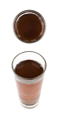 Tall glass of iced tea isolated