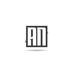 Initial Letter AN Logo Template Design